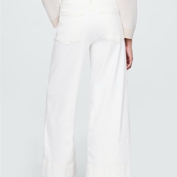 GAP White Flare Wide-Leg Jeans High-Waisted - Picture 2 of 4